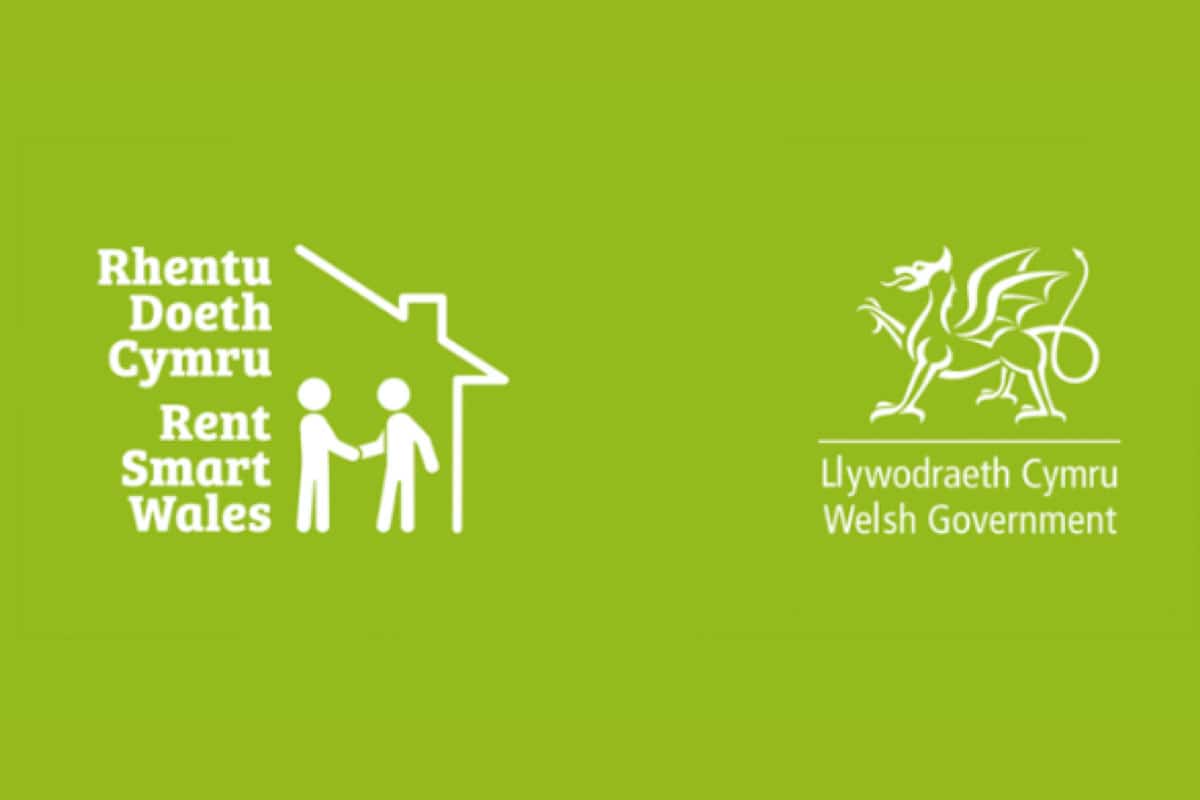 Rent Smart Wales, banner with logos.