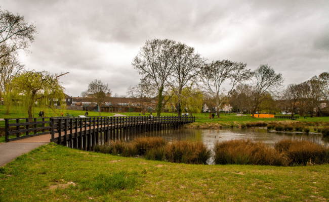 Silkstream Park, a green open space in the London Borough of Barnet