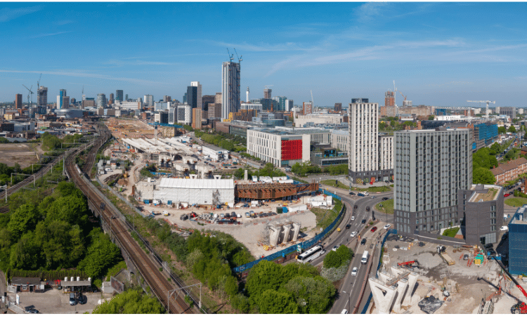 Aerial view of Birmingham