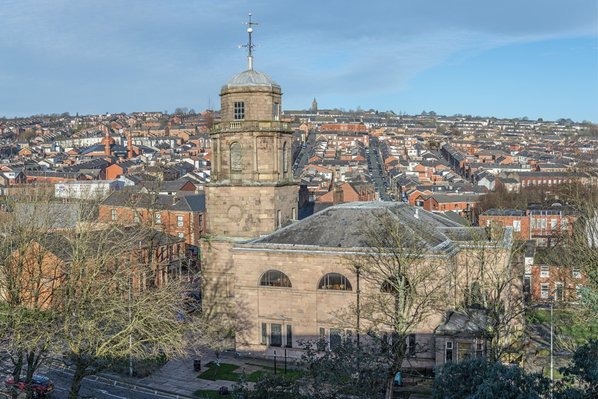 St John's Church in Blackburn town centre