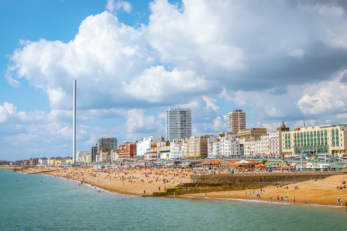 The beachfront in Brighton, Sussex