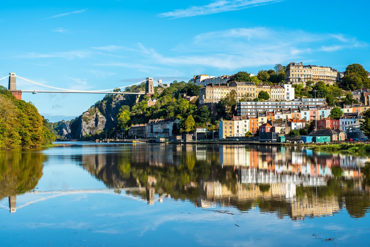 Clifton Suspension Bridge on a summer day