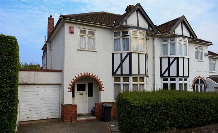 A typical 1930s semi-detached house of the kind common in Bristol's outer rental postcodes