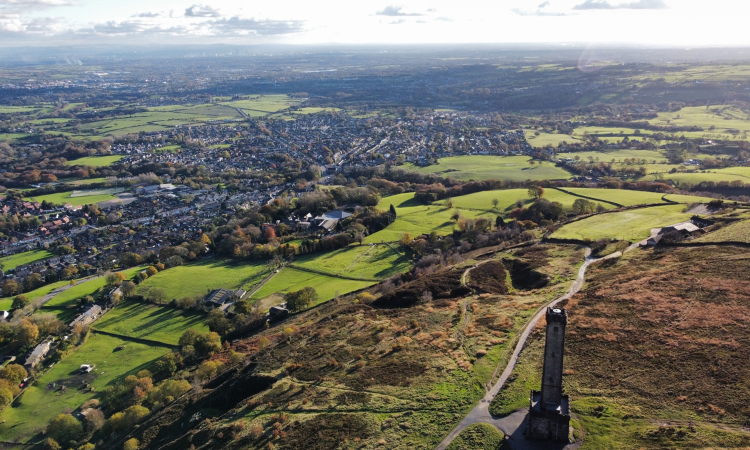 Holcombe Hill above Ramsbottom in Bury