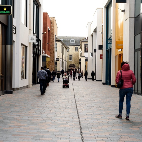 Shoppers in Chelmsford city centre