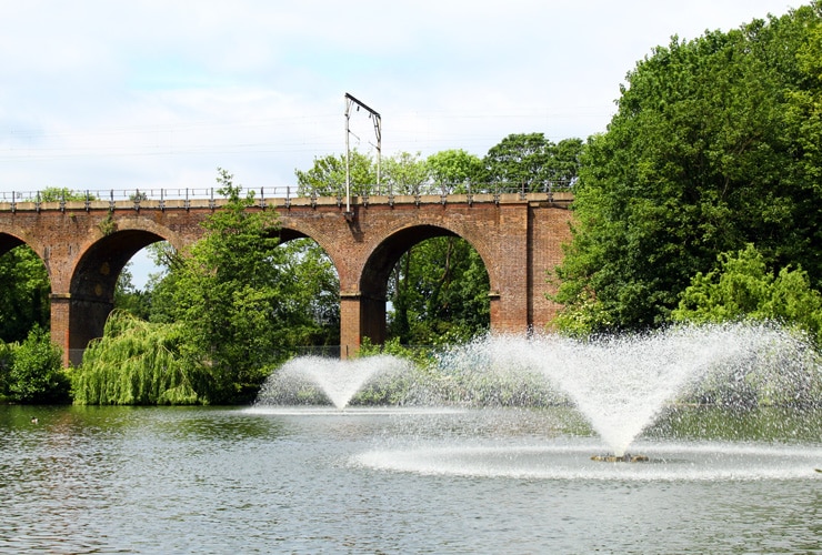 Viaduct over Central Park in Chelmsford
