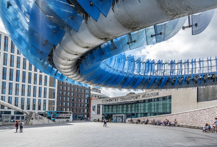 The front of the Coventry Transport Museum