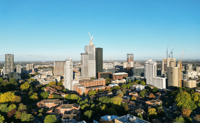 Aerial view of Croydon