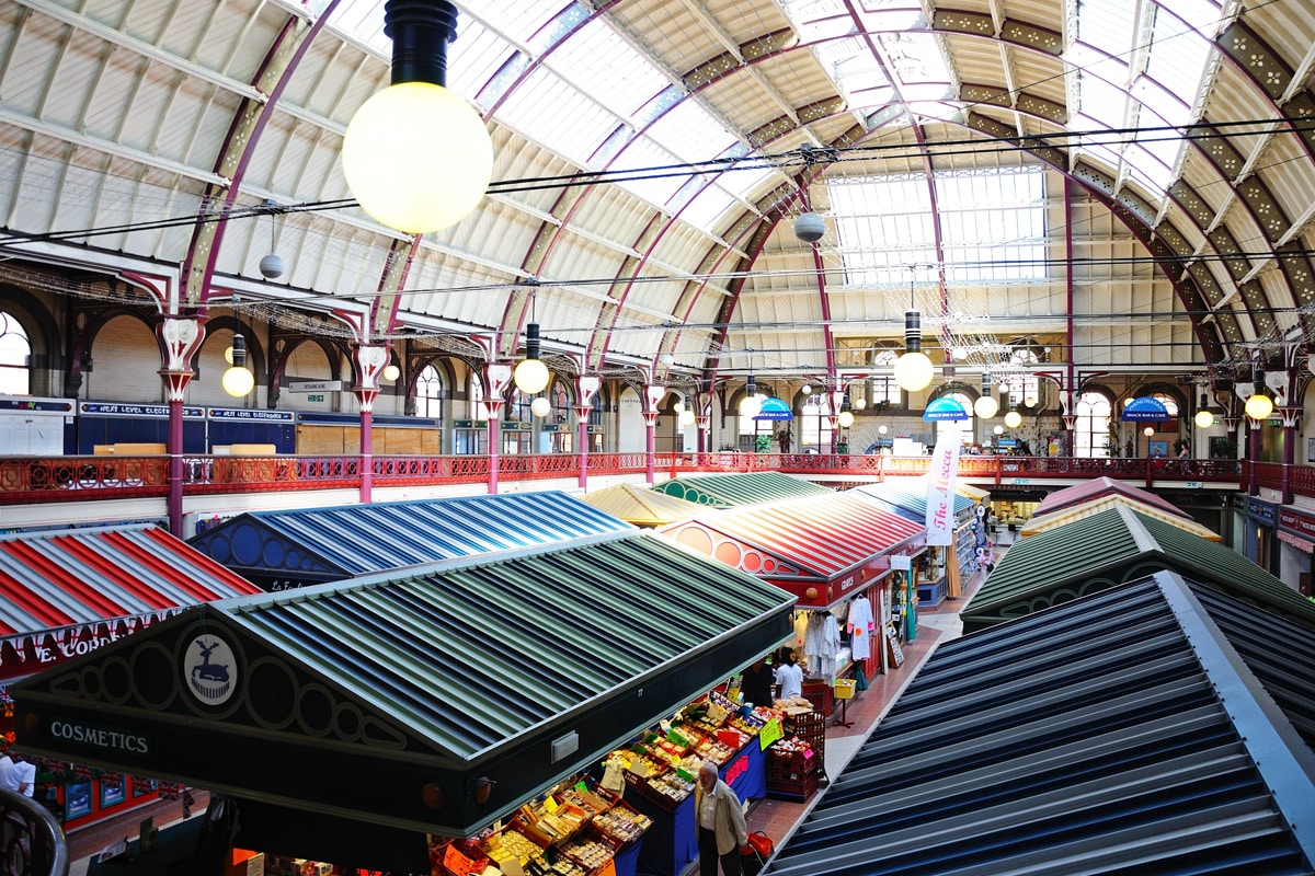 The Victorian Market Hall in Derby