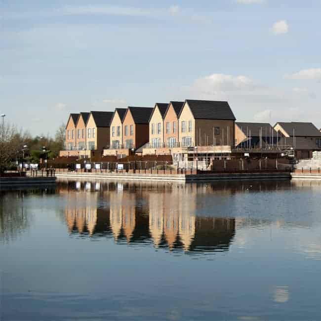 Lakeside housing in South Yorkshire near Doncaster
