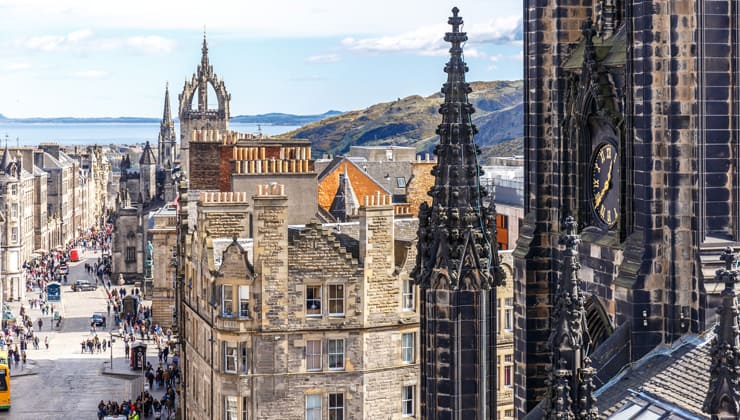 The Royal Mile in central Edinburgh
