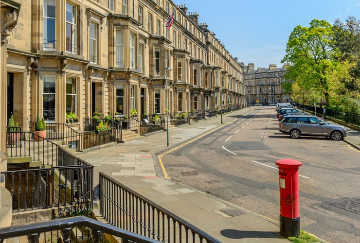 Tenements in the West End of Edinburgh.