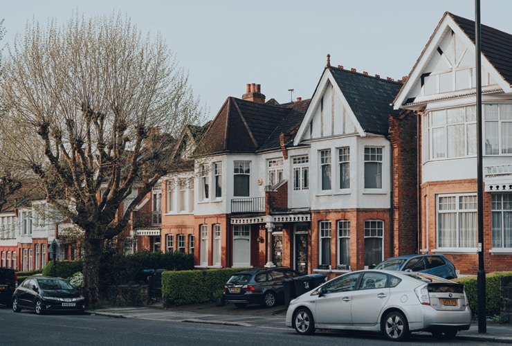 A typical street of Edwardian houses in Enfield, north London