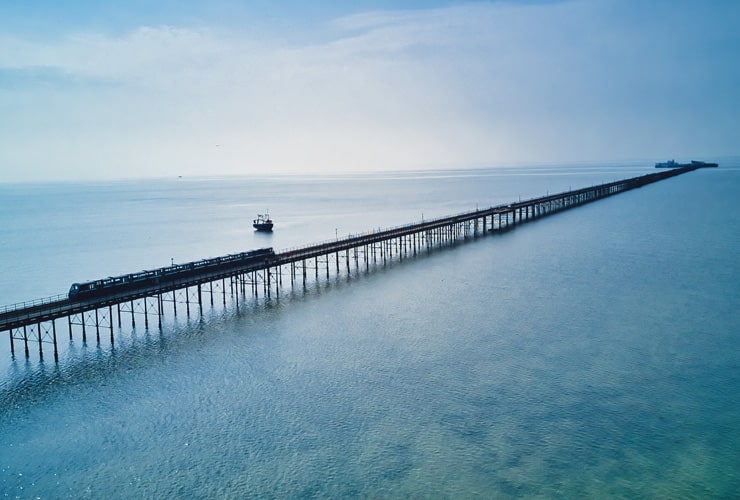 Southend Pier at Southend-on-Sea, the longest pleasure pier in the world