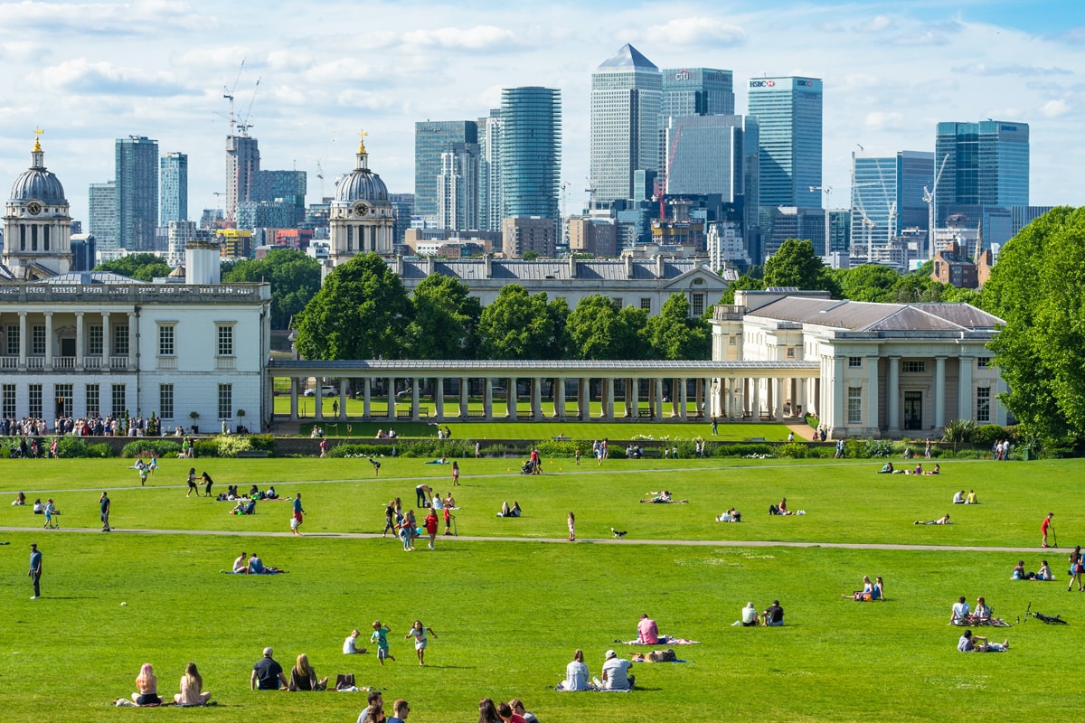 Greenwich Park on a sunny spring day