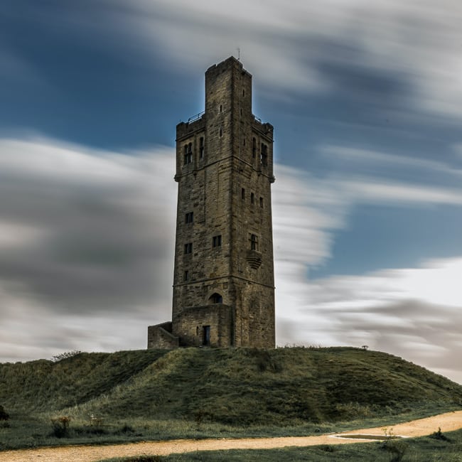 Castle Hill and the Victoria Tower above Huddersfield