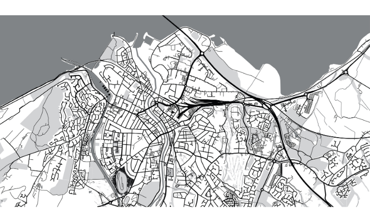 Map showing the location of Inverness in the Scottish Highlands