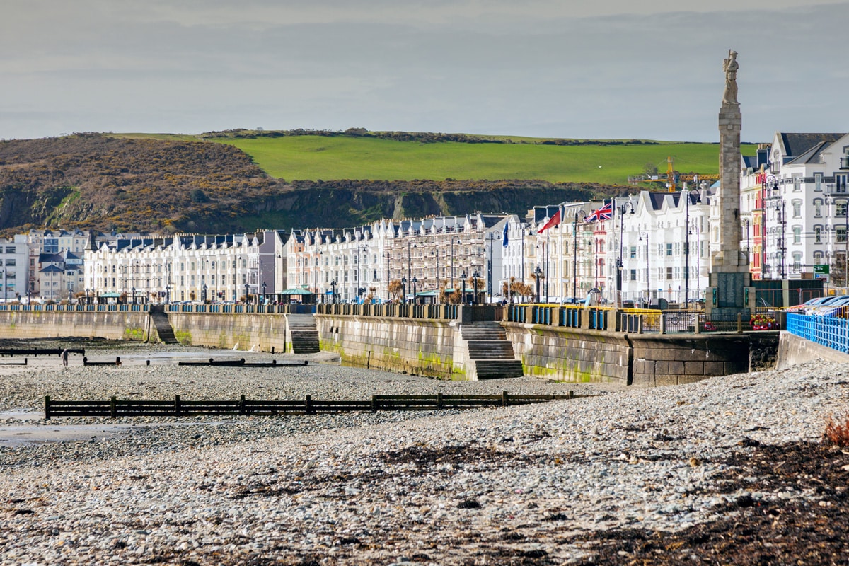 The coastline of Douglas on the Isle of Man