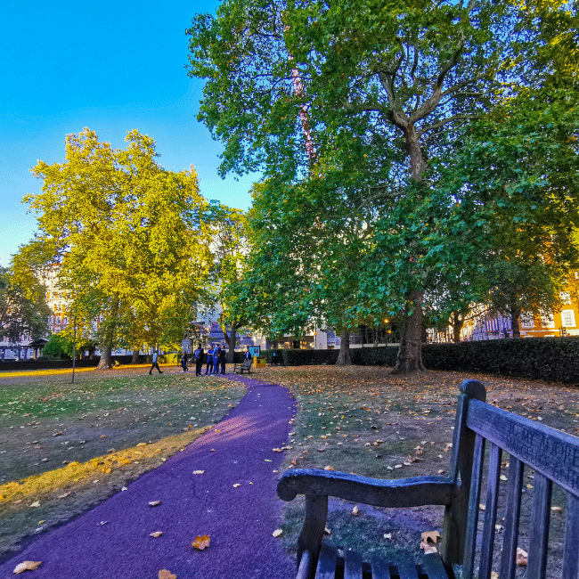 Grosvenor Square Park in London