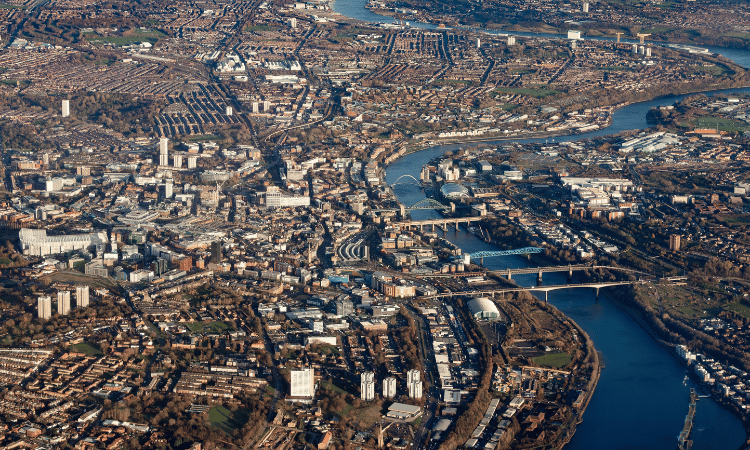 Newcastle and Gateshead across the River Tyne