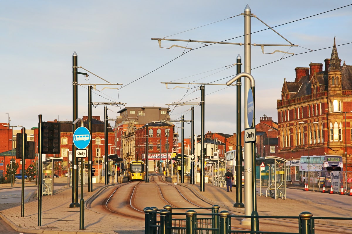 Mumps Metrolink tram stop in Oldham