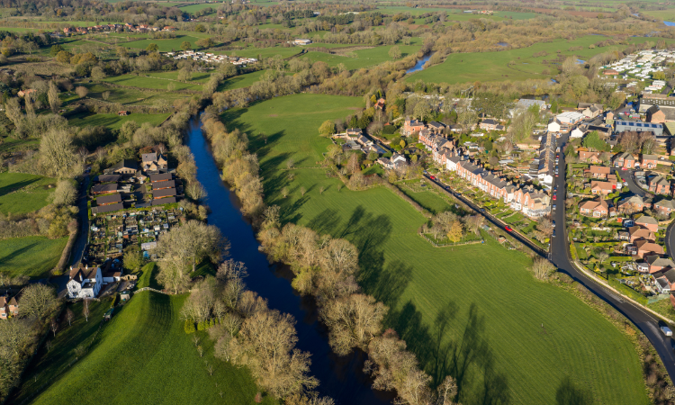 Aerial view of housing in Ripon, North Yorkshire