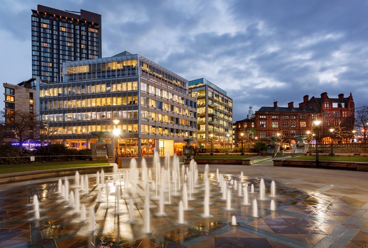 Millennium Square in Sheffield