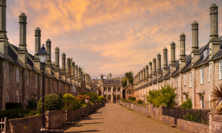 Vicars' Close in Wells, Somerset, the oldest continuously occupied residential street in England