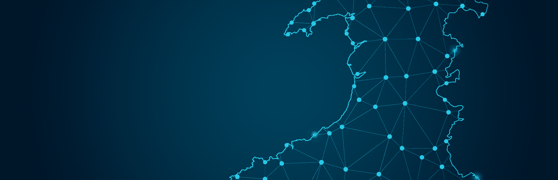 Illustrated map of Wales marking the North Wales coast