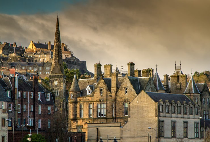 Stirling Old Town with the castle in the background