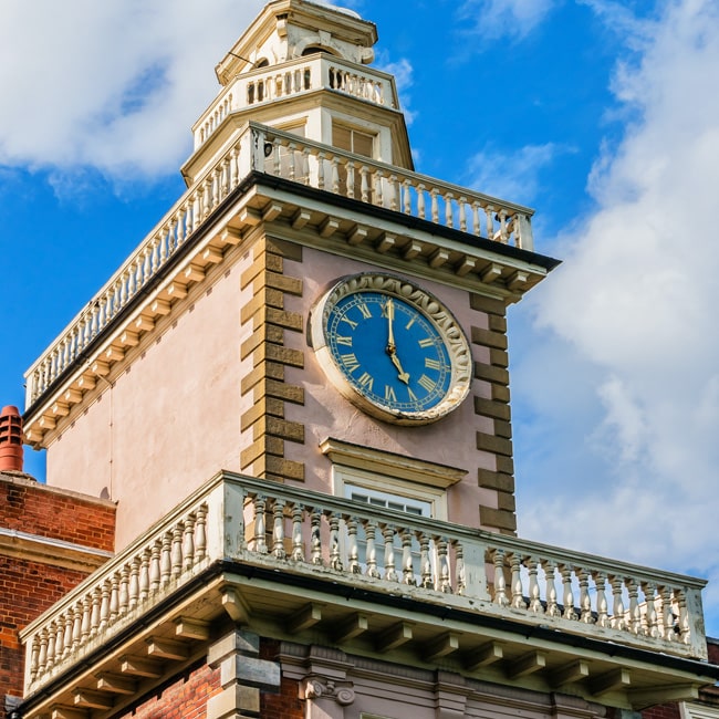 Bruce Castle clock tower in Tottenham