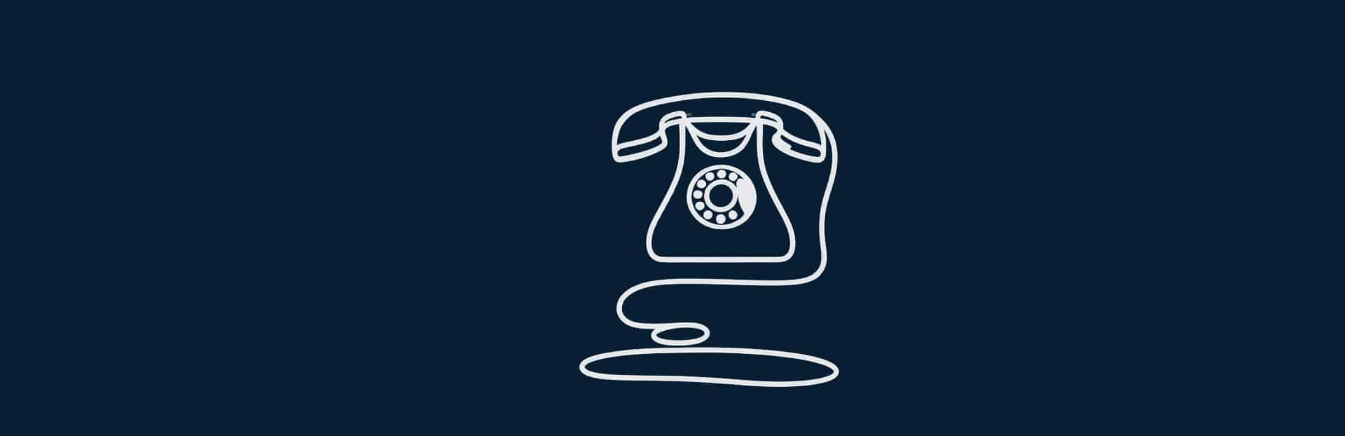 Property Investments UK contact page illustration with a telephone line graphic