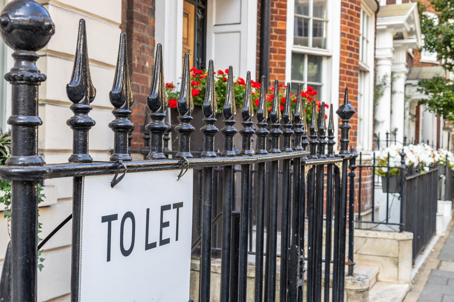 To Let Sign A to let sign outside a London townhouse