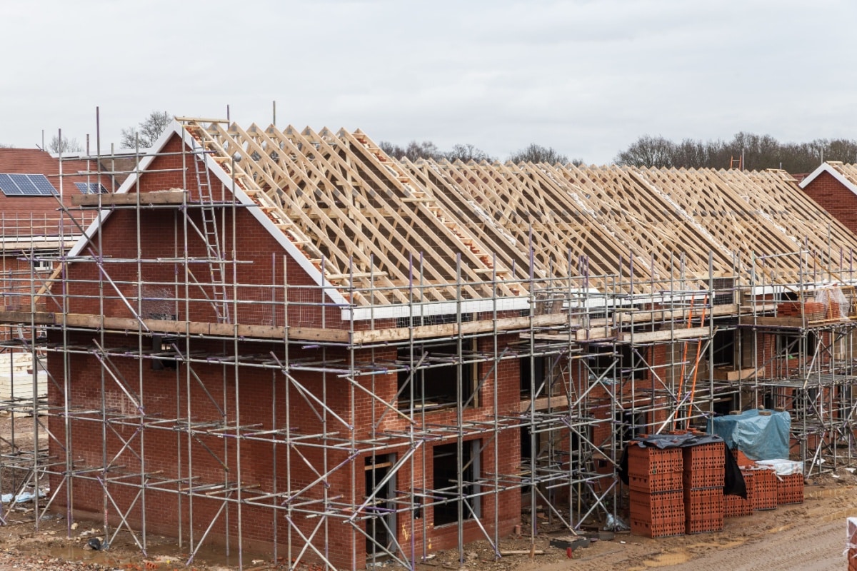 houses being built residential houses being built